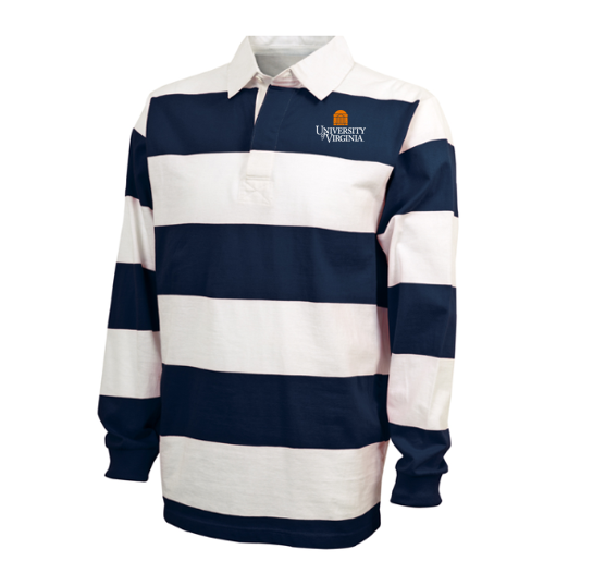 Classic Navy and White Rugby Shirt - Unisex
